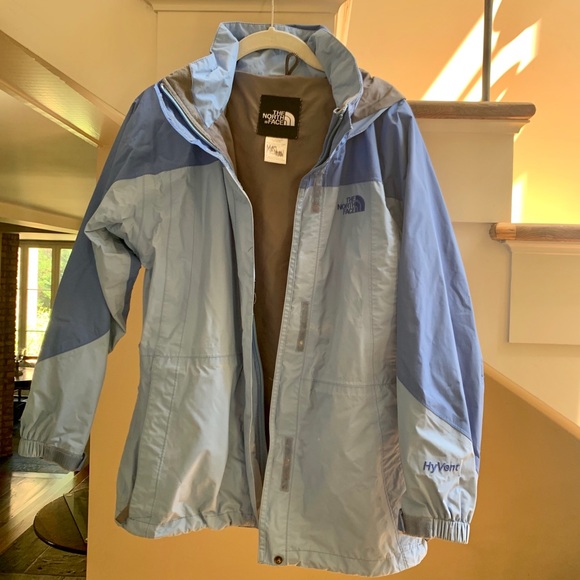 The North Face Girl’s Large Blue Rain Parka - Picture 1 of 5